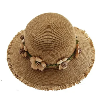 Sommer hatte til kvinder, flower gorro Strå Hat 2021 sombrero mujer sammenklappelig panama Hat solskærm cap large wide brim stranden hatte