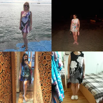Sommer Kjole 2020 Falde Sexet Mini Short Beach Party Kjoler 3D Printet Vintage A-Linje Løs Chiffon Kjole Casual Vestidos Mujer