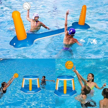 Sommer Legetøj, Oppustelige Pool Party Float Volleyball, Fodbold, Basketball Og Vand Sports Interactive Oppustelige Sommer Legetøj Ny