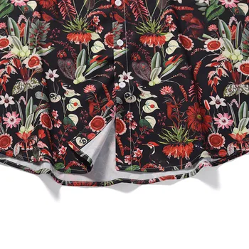 Sommeren 2021 nye Europæiske og Amerikanske 3d digital udskrivning plante, blomst shirt, shorts casual sæt