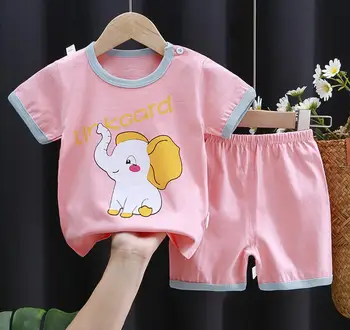 Sommeren Brand Designer Nyfødte Baby Drenge Tøj Passer til Baby Pige Tøj i Bomuld Top+Bukser 2STK Kids Spædbarn Tøj Sæt