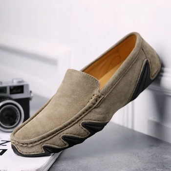 Sommeren Casual Sko Mænd Mode Komfortabel Glide på Læder Tenis Masculino Adulto Åndbar Loafers Mand Sko Krasovki Shoes