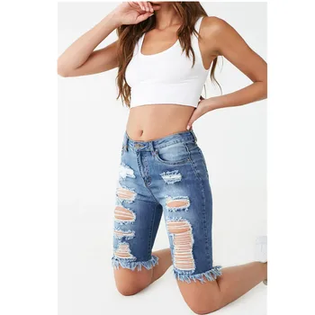 Sommeren Eksplosion Hul Kvindelige Jeans Mode-Jeans Slim Women ' s Bukser med Høj Talje Kvinders Jeans, Casual Fem Bukser, Kvinders Jeans,