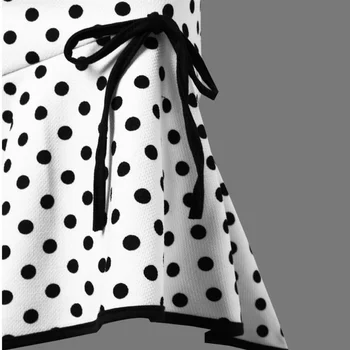 Sommeren Elegante Mode Kjole Kvinder Casual Høj Talje Polka Dot Print Midi-Nederdel-Knappen Blonder Polka Dot Print Fiskehale Nederdel Nederdel