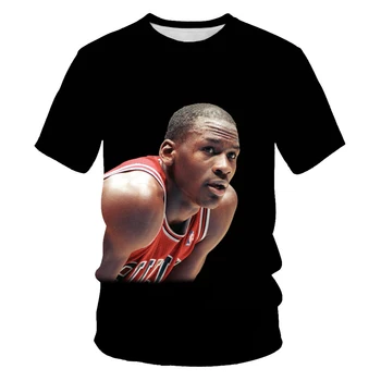 Sommeren Høj Kvalitet Oversized T-Shirt Basketball Stjerne Grafisk T-Shirt 3D Printet Sport Shirt Løs, kortærmet T-Shirt Størrelse 100-6XL