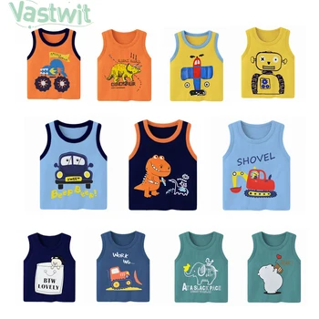 Sommeren Kid Pige Baby T-Shirt med Tegneserie Print Ærmeløs Vest Tank Tøj Bomuld Drenge Børn O-neck T-Shirts, Toppe, t-stykkerne Tøj