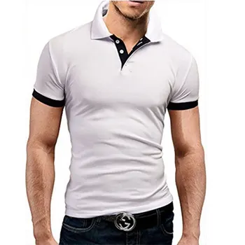Sommeren korte Ærmer Polo Shirt mænd fashion polo shirts afslappet Slank Solid farve business mænds polo shirts til mænd tøj