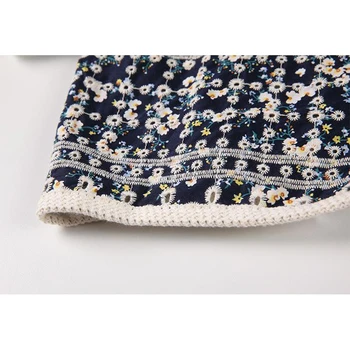 Sommeren Kvinder Cardigan Shirt Krog Blomst Hule Revers Retro Enkelt Breasted Kortærmet Bluse 2021 Nye Mode Damer Crop Tops