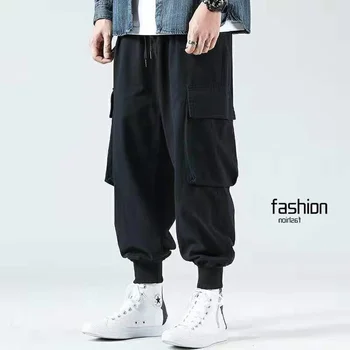 Sommeren Mænds Casual Bukser Japansk Streetwear Ins Trendy Hip-Hop Stil Overalls Stor Størrelse Løse Multi-Lomme Pantalones Fragt