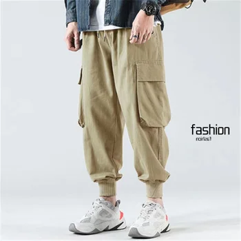 Sommeren Mænds Casual Bukser Japansk Streetwear Ins Trendy Hip-Hop Stil Overalls Stor Størrelse Løse Multi-Lomme Pantalones Fragt