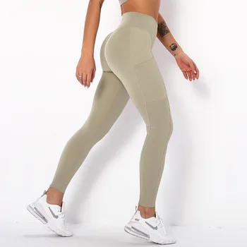Songlinworld S9 Yoga Bukser Stribet Lomme Hip Yoga Tøj, Sports-Kører Fitness Bukser, Capris Kvinder