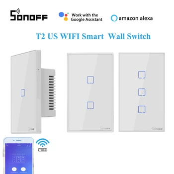 SONOFF T2 OS WiFi Smart DIY Skifte eWelink APP Trådløs Fjernbetjening Timing,Støtte 433 Signal Google Startside Alexa Kontrol