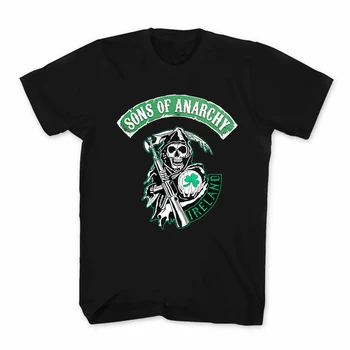 Sons of Anarchy Irland Sort kortærmet T-Shirt til Sommeren Bomuld kortærmet O-Hals Unisex T-Shirt Nye S-3XL