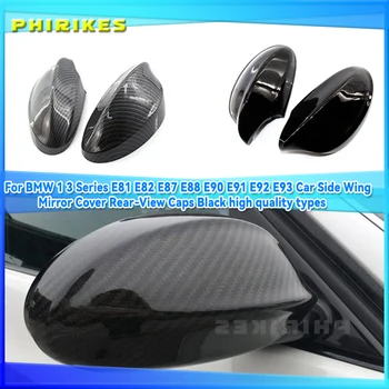 Sort Carbon Fiber Auto Bil Rearview Side Spejl dækkappe Rear View Mirror, Boliger Til BMW 3-Serie E90 318 320i 325i 330i