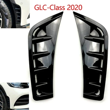 Sort højglans Front Wheel luftskrue Hood Fender Cover Trim for Benz GLC-Klasse X253 GLC260 GLC300 2020