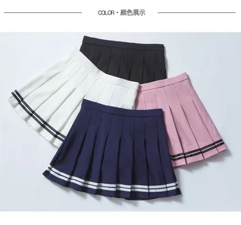 Sort Nederdel Plisseret Mini Nederdel Mujer Faldas koreansk Modetøj Skole Uniform En Linje Mini Nederdel Japansk Nederdele til Kvinder