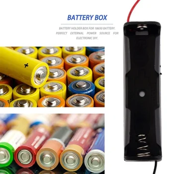 Sort Plast 1x 2x 3x 4x 18650 Batteri opbevaringsboks Tilfælde 1 2 3 4 Slot Måde DIY Batterier Klip Holder Beholder Med Ledning Pin-kode