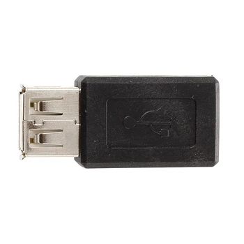 Sort USB 2.0 Type A hun til Mikro-USB-B Female Adapter Plug Converter