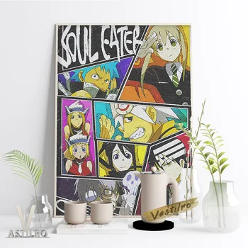 Soul Eater Hot Anime Tegnefilm Rolle Plakat Print Art Wall Stickers Stue Home Decor Lærred Maleri Otaku Samling Gave