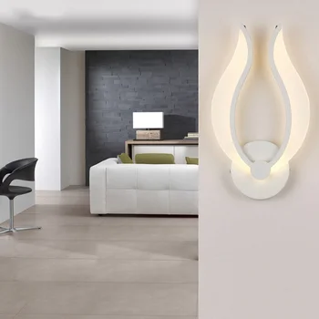 Soveværelse LED Væg Lampe lyser hvidt eller sort farve til Sengen badeværelse lys, Køkken Spisestue Korridor sconce Belysning