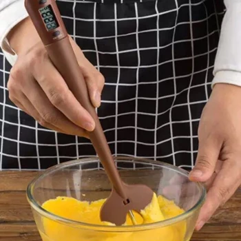Spatel med Digital Termometer fødevaregodkendt Silikone Chokolade Marmelade Slik Omrører Instant Læse Termometer Madlavning Bagning Værktøj