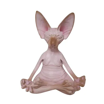 Sphynx Katten Meditere Samleobjekter Figurer Håndlavet Miniature Indretning, Dyr, Figur Legetøj Dyr Model Figur Legetøj Home Decor