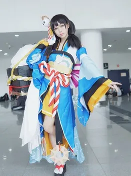Spil Onmyoji SR Ri Han Fang Hiyoribo Kimono Uniformer Cosplay Kostume kjole Komplet Sæt Halloween, Karneval Outfit