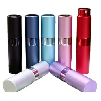 Spray Flaske Luksus Genpåfyldelige Forstøver Kosmetiske Container Bærbare Rejse Størrelse 8ML Hvirvlende Aluminium Parfume Hætteglas 25pcs/masse