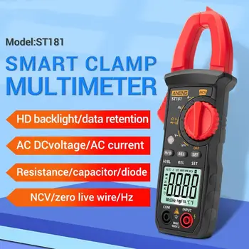 ST181 Digital Clamp Meter Nuværende 4000 Tæller Multimeter Amperemeter Spænding Tester Bil Amp Hz Kapacitans NCV Ohm Test