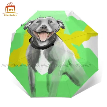 Staffordshire Bull Terrier Paraply Vindtæt Auto Paraply Elegante Maleri Let Parasol