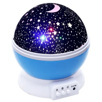 Star Projektor Lampe Børn Soveværelse LED Nat Lys Baby Lampe Indretning Roterende Stjerneklar Børnehave Månen Galaxy Projektor bordlampe