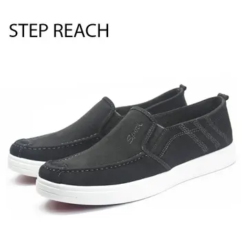 STEPREACH Mærke sko mænd sko casual-loafers åndbar, af denim, kanvas slip-on forår/efterår gummi shoes hombre lys