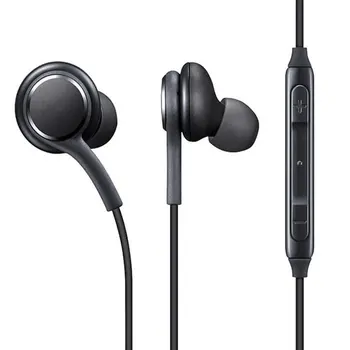 Stereo Sport In-ear Hovedtelefoner Med Mikrofon 3,5 mm Kontrol Boks Trådført Hovedsæt Til Samsung Galaxy S8 S8plus
