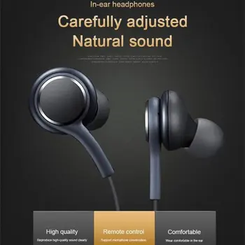 Stereo Sport In-ear Hovedtelefoner Med Mikrofon 3,5 mm Kontrol Boks Trådført Hovedsæt Til Samsung Galaxy S8 S8plus