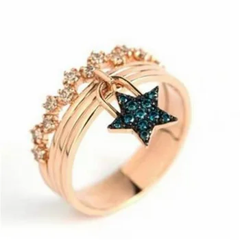 Stjerne Ringe, Smykker til Kvinder Engros Vielsesring Jewllery Herre Bogstaver Luksus Vintage Ring Gratis Fragt