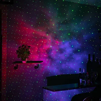 Stjerneklar Himmel Projektor LED-Stjernede Tågen Nat Lys 7 Farver RGB Fjernbetjening Nat Lampe Projektion børn Børn Nat Belysning