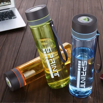 Stor Kapacitet 1000ML Plastik vandflaske Med Reb Bærbare Udendørs Plads Flaske Vandring Camping Rejser Flaske Gratis BPA