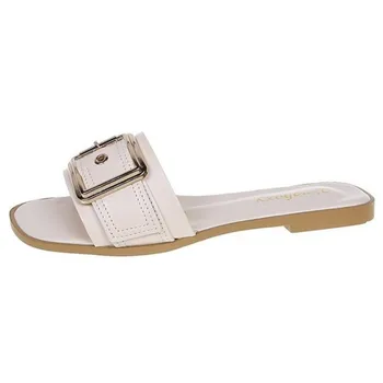 Stor størrelse, platform, tøfler kvinders sommer stil åndbar flad bund dame bunde sandaler mode casual sko kvinder slide