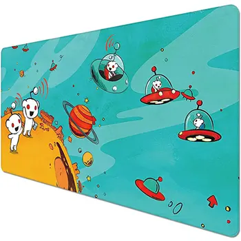 Store Animationsfilm Gamer Musemåtte Søde Kawaii XL Gaming Mouse Pad, Rubber Otaku Låsning Kant Store Mode Laptop Notebook Bruser Mat