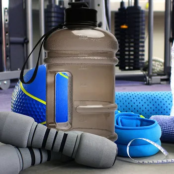 Store Capcity vandflaske 1L/1,5 L/2.2 L Shaker Flaske med Håndtag Udendørs Fitness Kører Gym Uddannelse Sport Plast Flasker
