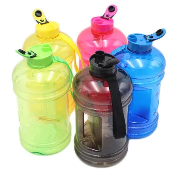 Store Capcity vandflaske 1L/1,5 L/2.2 L Shaker Flaske med Håndtag Udendørs Fitness Kører Gym Uddannelse Sport Plast Flasker