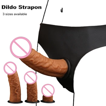 Strapon Dildo sugekop Dildoer til Anal Plug Strap on Realistisk Penis Sex Legetøj til Kvinder, Ægtepar, Voksne Sex Toy Shop Silikone