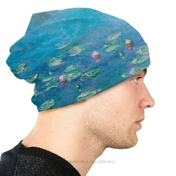 Strikket Hat Liljer Olie Maleri Beanie Til Mænd, Kvinder Franske Impressionist Claude Monet Maler Skullies Opbevaring Af Caps Bonnet Hatte