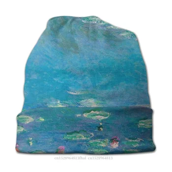 Strikket Hat Liljer Olie Maleri Beanie Til Mænd, Kvinder Franske Impressionist Claude Monet Maler Skullies Opbevaring Af Caps Bonnet Hatte