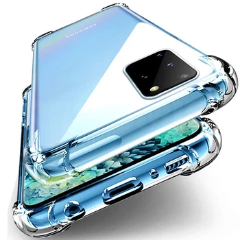 Stødsikker Mobiltelefon Etui Til Samsung Galaxy A50 A51 A70 A71 A10 A30 S8 S9 S10 S10e S20 S21 Plus S21 Ultra Silikone Case Back Cover
