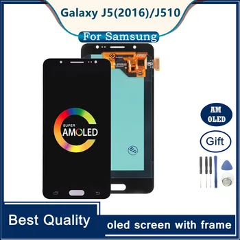 Super AMOLED J5 2016 Displayet Til Samsung Galaxy J510 LCD-J510FN J510F J510G J510Y J510M Skærm Touch screen Digitizer assembly