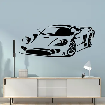 Super Bil Wall Stickers Soveværelse, Stue Dekoration Sport Køretøj Auto Vinyl Decal Home Decor Racing Biler Cool