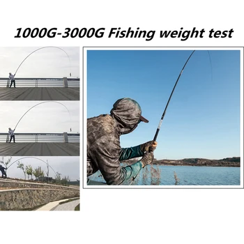 Super lang 8m 9m 10m 11m 12m Carbon Fiber fiskestang Teleskopisk Ultra-light Hårdt Pol-Stream Ferskvand fiskestang