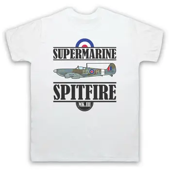 Supermarine Spitfire MK III Britiske Fighter WW2 Mænd ' s Besætning Hals Casual Grafiske t-Shirts