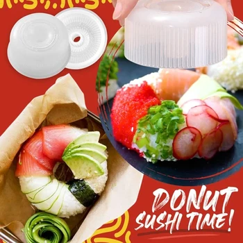 Sushi Donut Form Kaffefaciliteter Sushi Kaffefaciliteter Tryk på Onigiri Skimmel Ris Shaper Skimmel DIY Værktøj Bekvemmelighed Gøre Sushi Til Køkken T